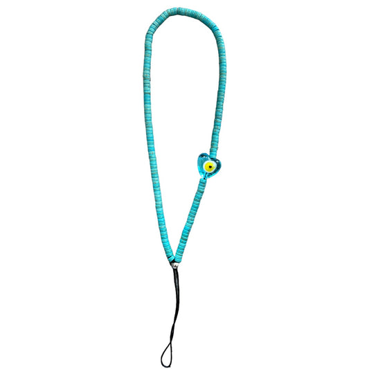 Turquoise Beaded Phone Strap