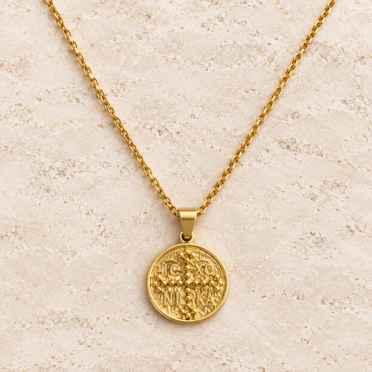 Nika Pendant Gold Necklace