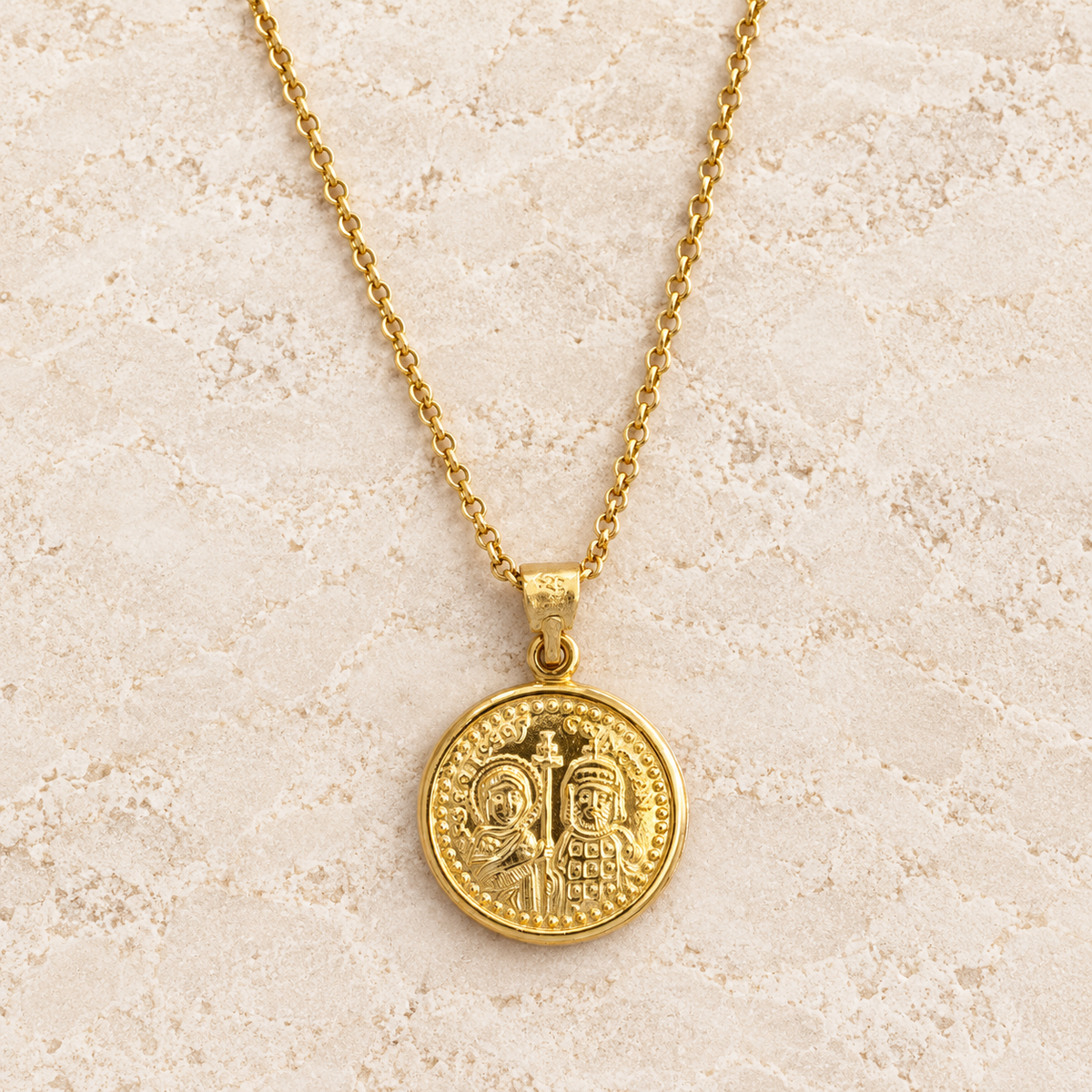Nika Pendant Gold Necklace