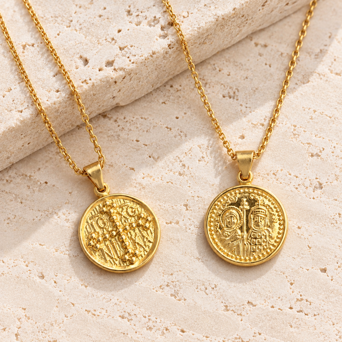 Nika Pendant Gold Necklace