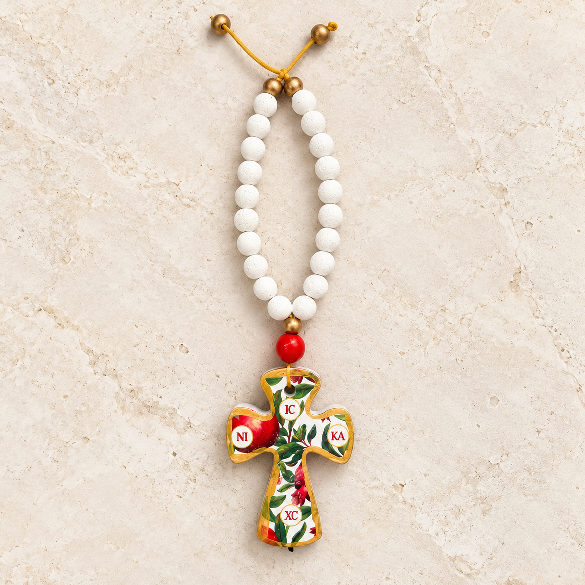 Pomegranate Nika Cross Ornament