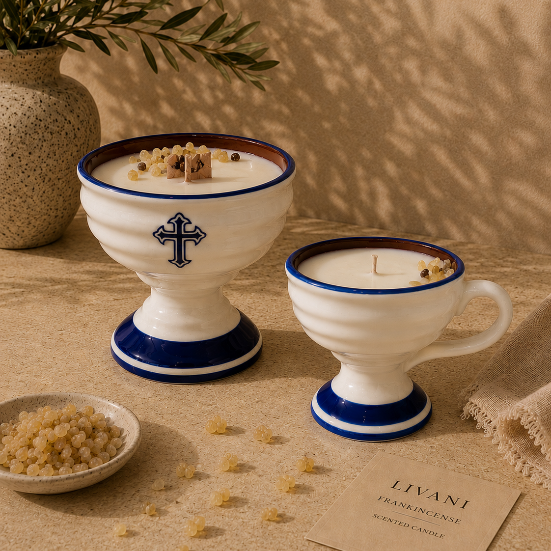 Livani/ Frankincense Soy Wax Candle