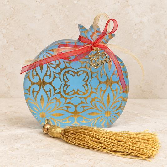 Blue & Gold Pomegranate