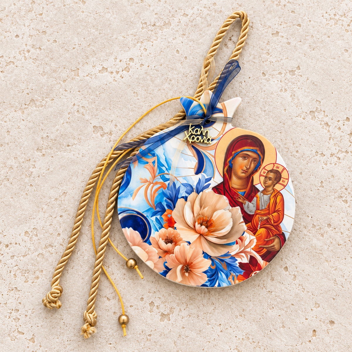 Mary & Jesus Ceramic Pomegranate