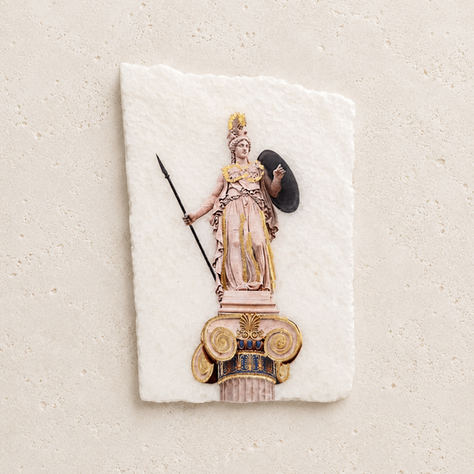 Athena Guardian Marble Piece with Stand