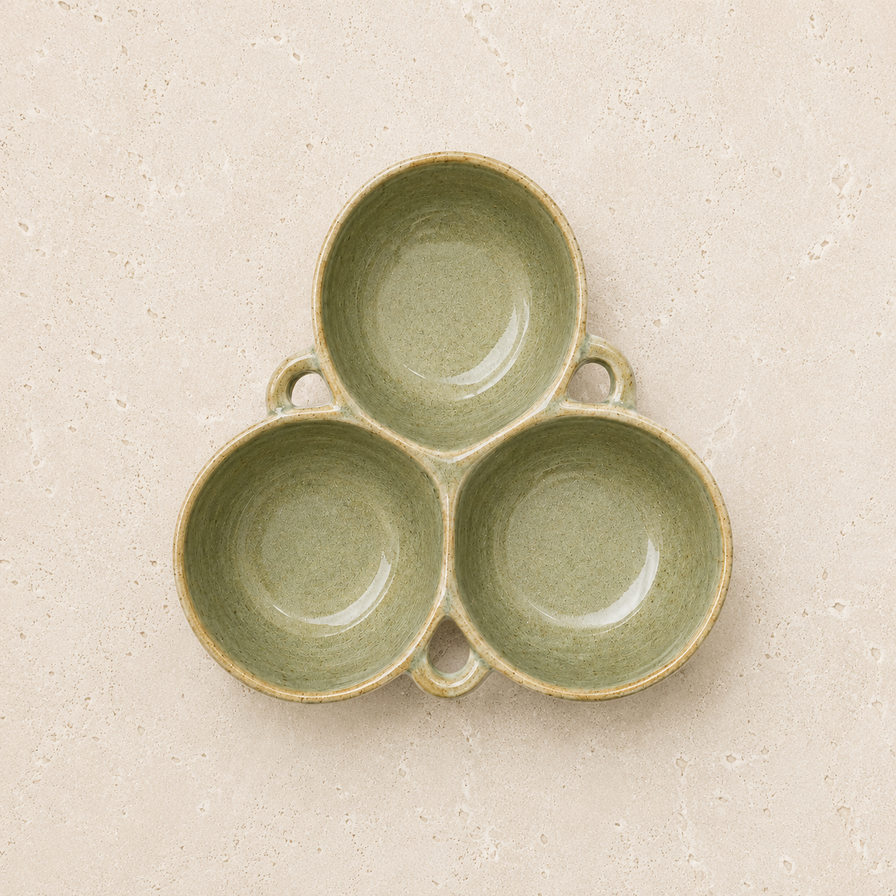Olive Triple Snack Bowl