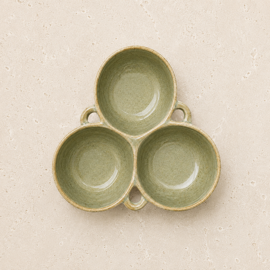 Olive Triple Snack Bowl