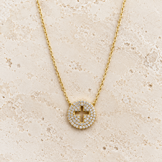 Faith Cross Gold Necklace