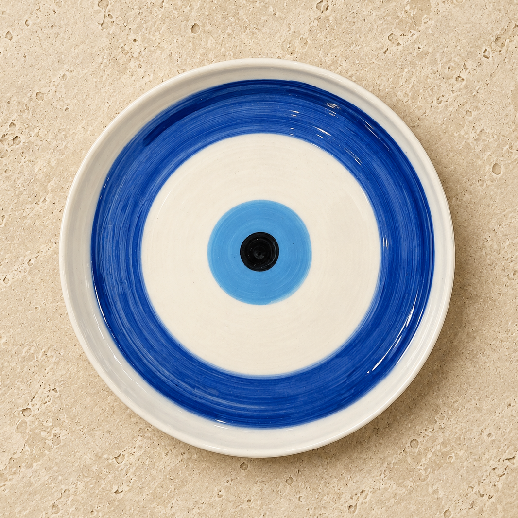 Evil Eye Ceramic Plate - Large