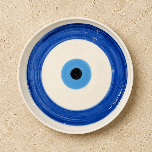 Evil Eye Ceramic Plate - Large