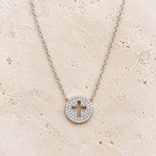 Faith Cross Silver Necklace