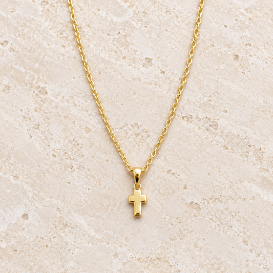 Miniature Cross Gold Necklace