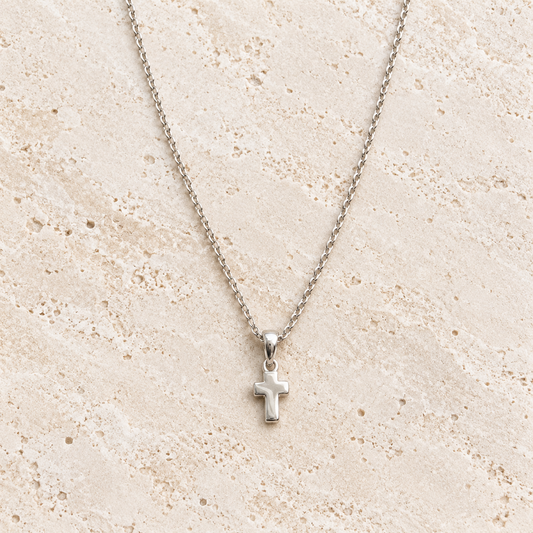 Miniature Cross Silver Necklace
