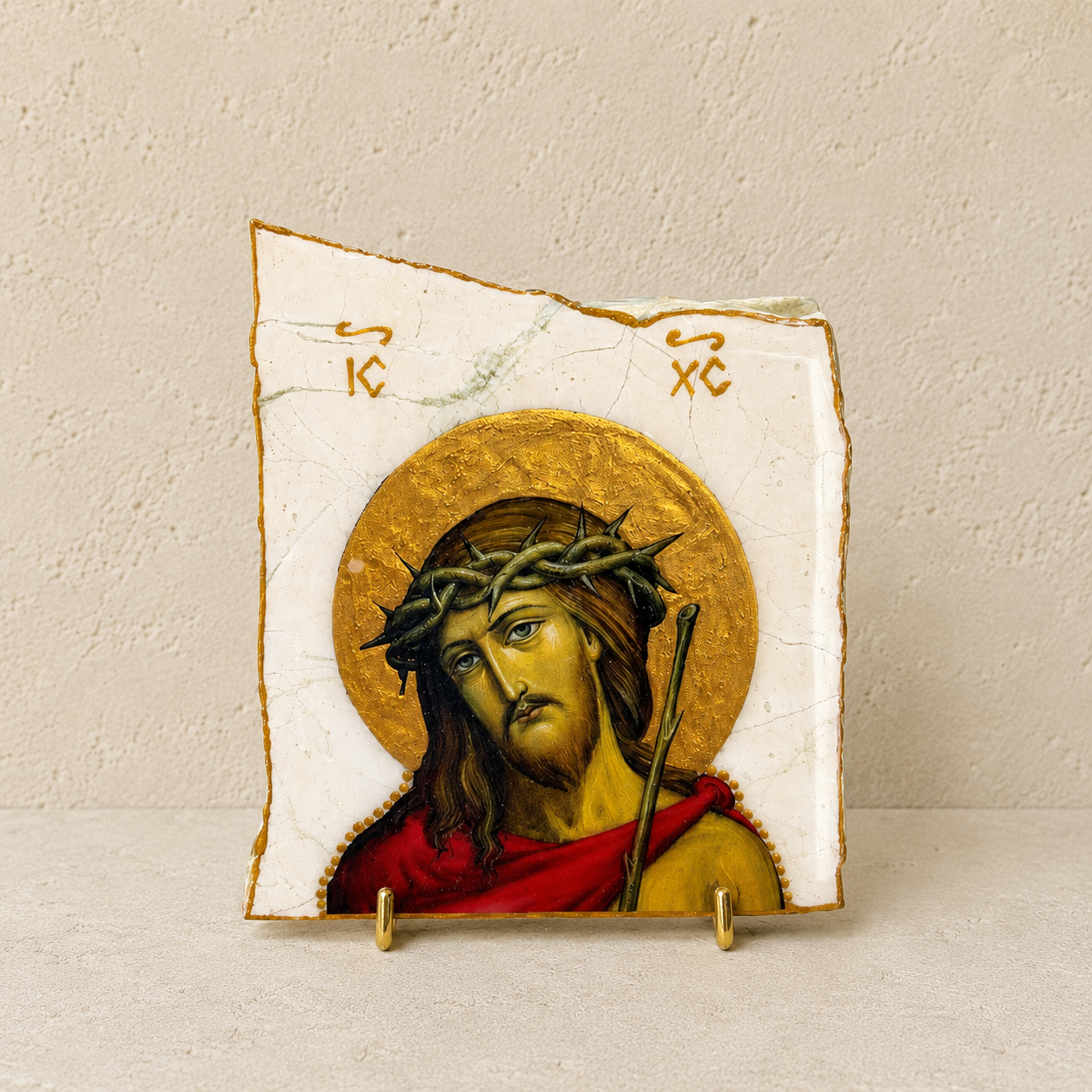 Jesus Travertine Stone Icon