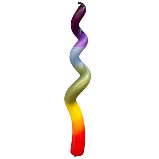 Rainbow Swirl Easter Candle