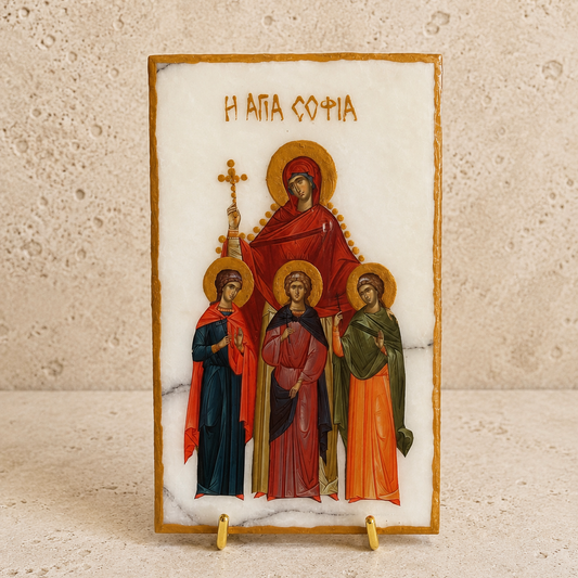 Saint Sophia Marble Icon