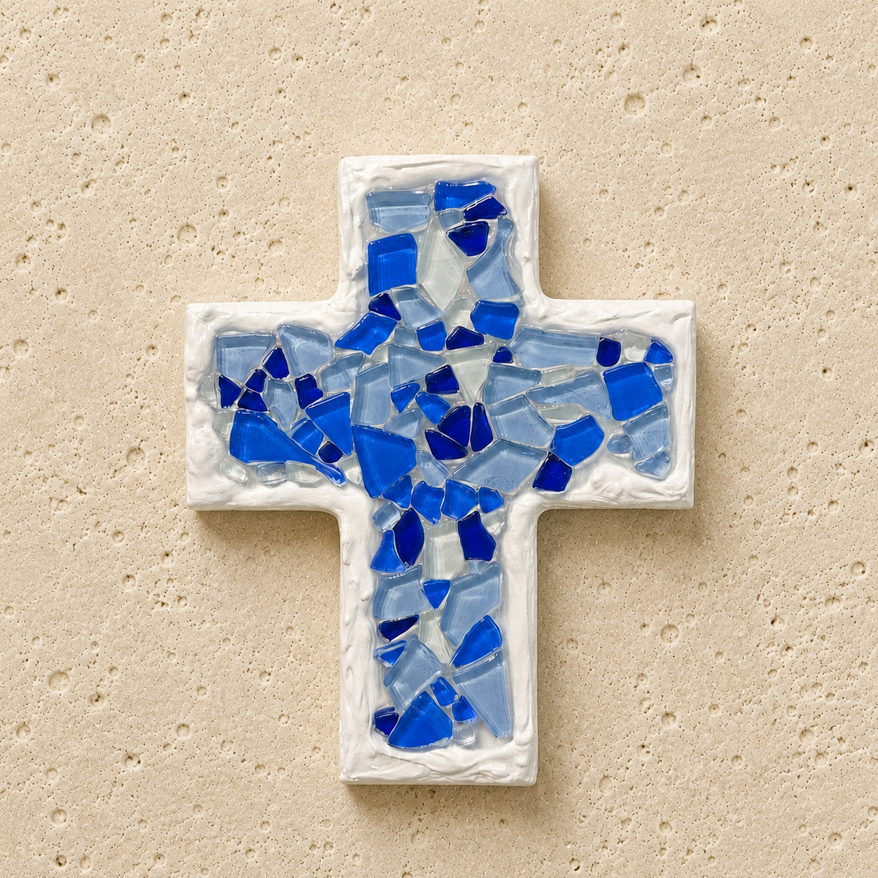 Blue Mosaic Cross