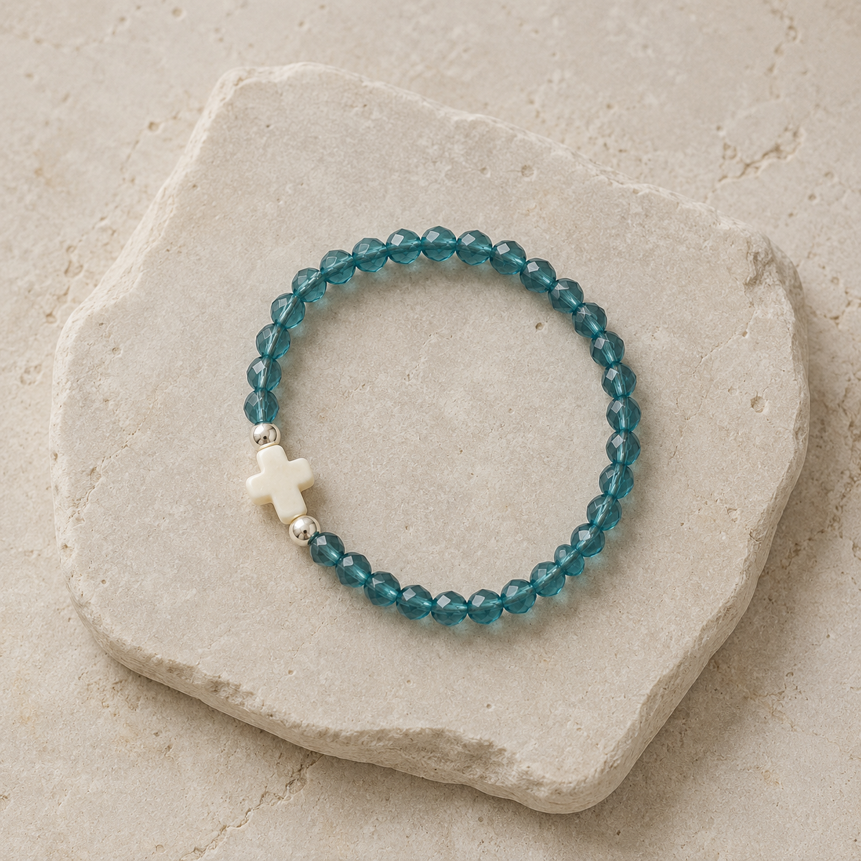 Children’s Cross Beaded Bracelet