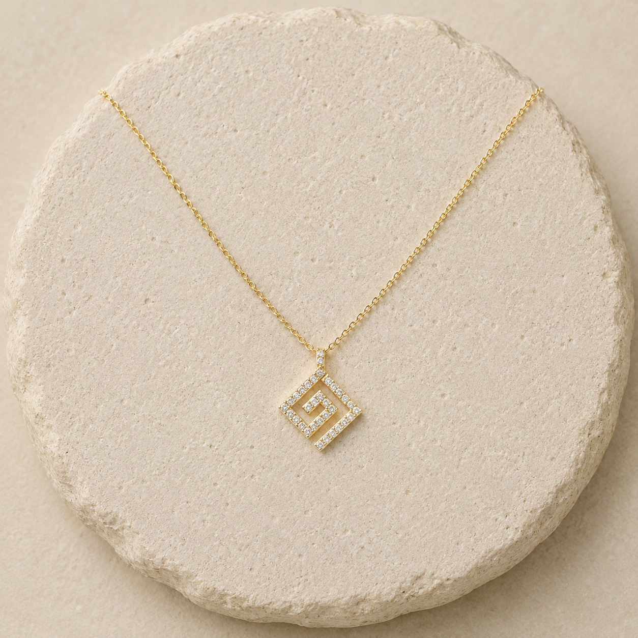 The Athena Spiral Necklace Gold