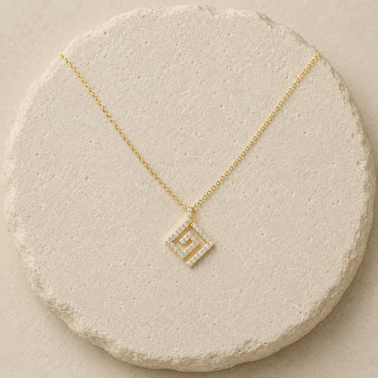The Athena Spiral Necklace Gold