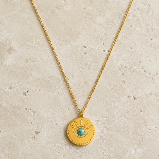 Evil Eye Necklace Stainless Steel