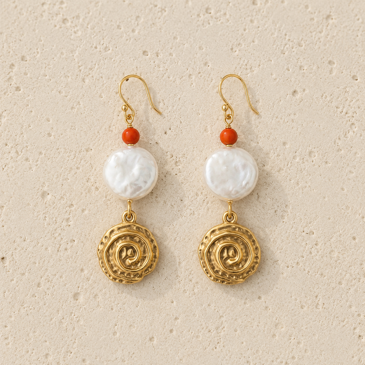 Amalfi Freshwater Pearl Gold Earrings