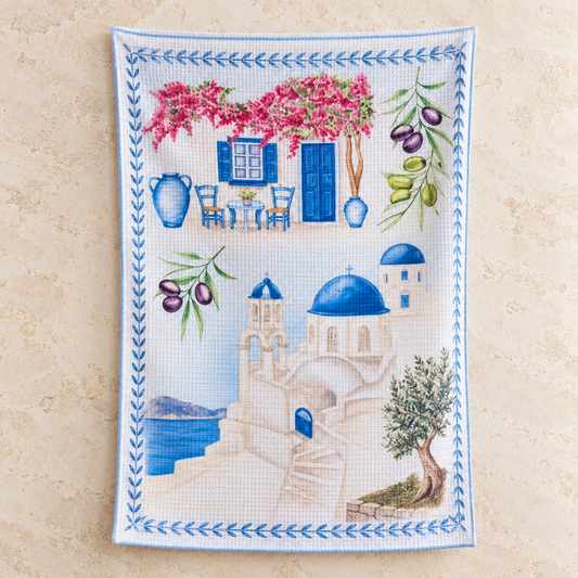 Santorini Tea Towel