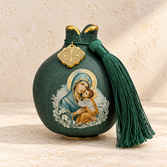 Green Icon Pomegranate – Mary and Jesus