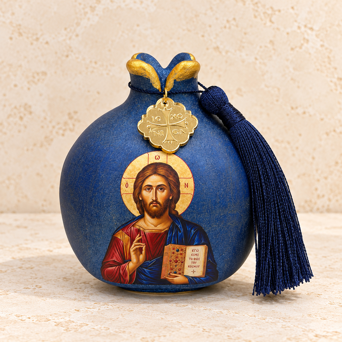 Blue Icon Pomegranate – Jesus Christ