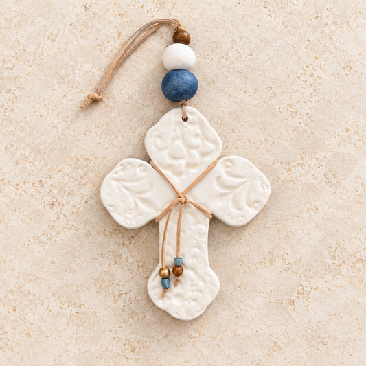 Ceramic White Cross