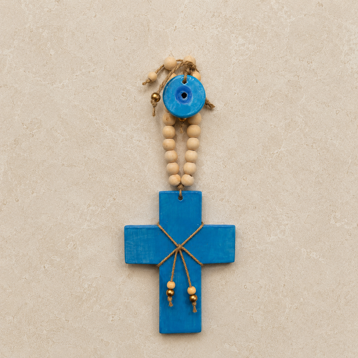Milos Ceramic Blue Cross & Evil Eye