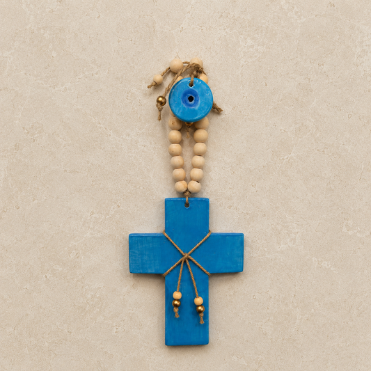 Milos Ceramic Blue Cross & Evil Eye