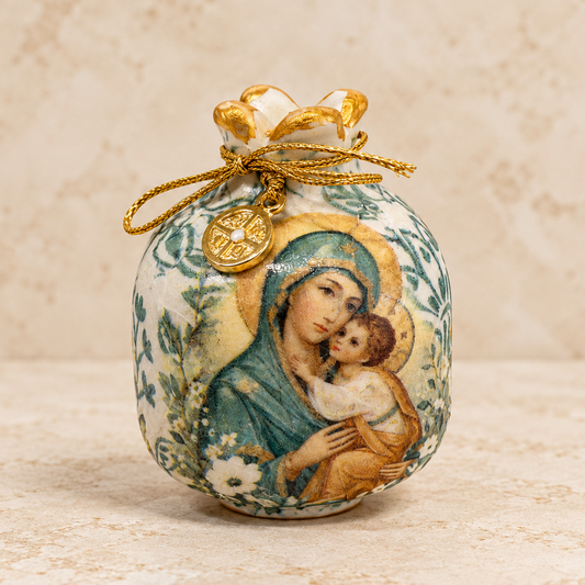 Mini Icon Pomegranate – Mary and Jesus