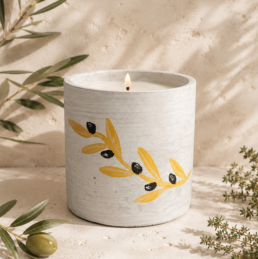 Thyme & Olive Scented Soy Wax Candle