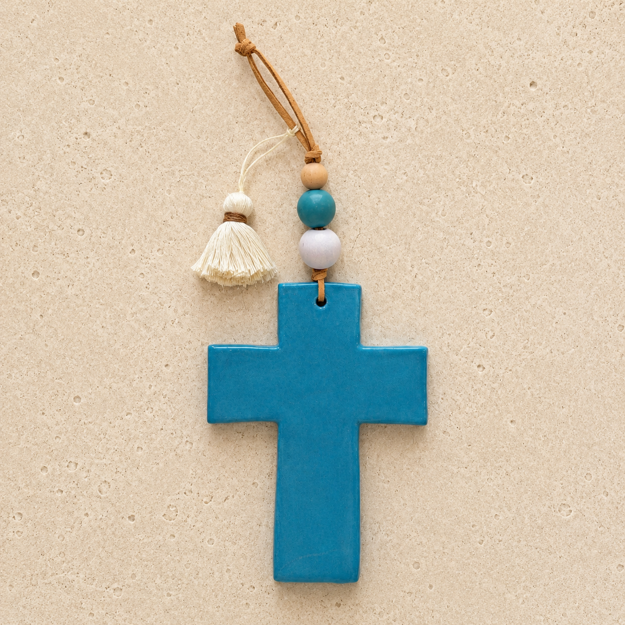 Milos Ceramic Blue Cross