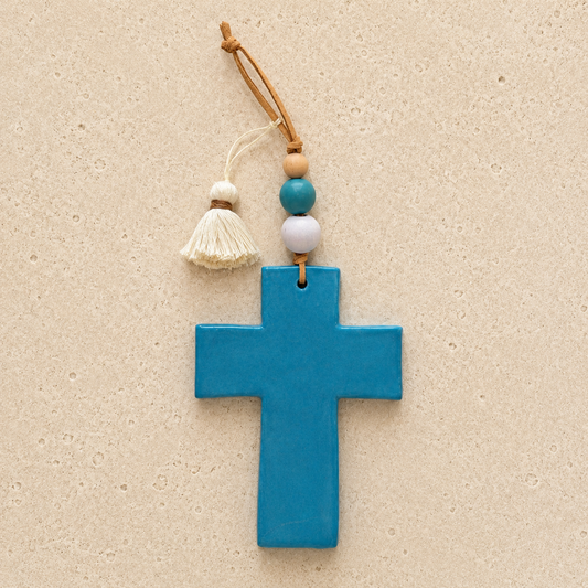 Milos Ceramic Blue Cross