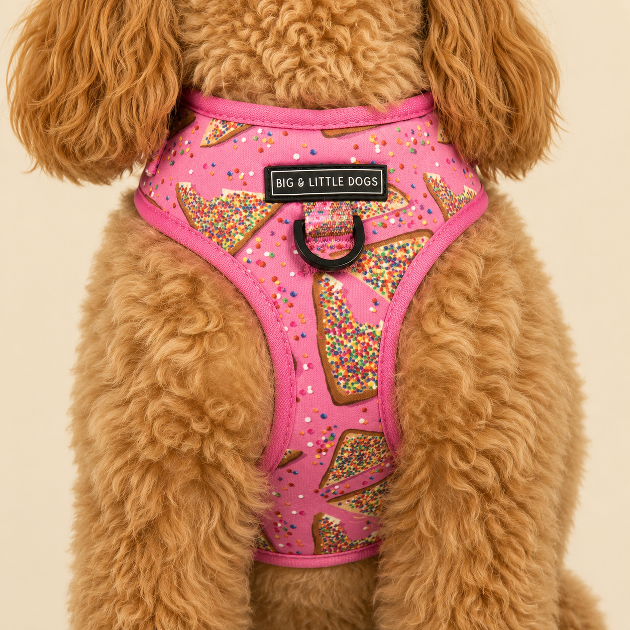 Adjustable Dog Harness - Pink Fairy Bread