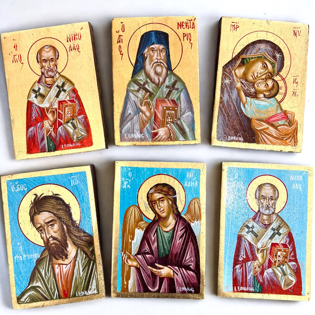 Saint John/Ioannis  Hand Painted Wooden Icon