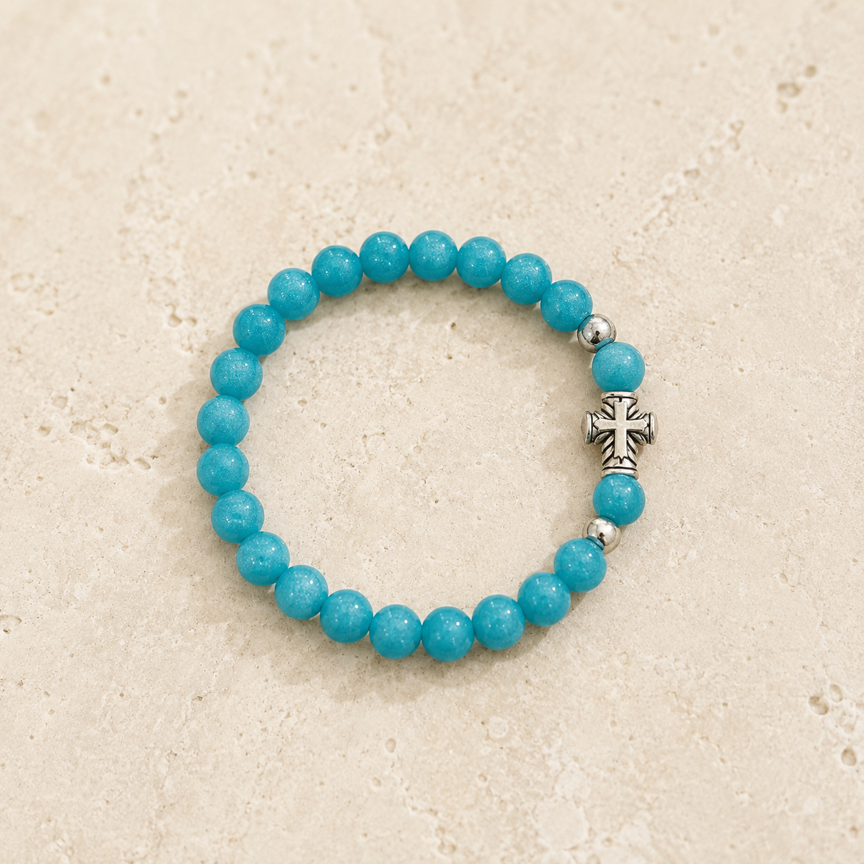 Children’s Cross Beaded Bracelet