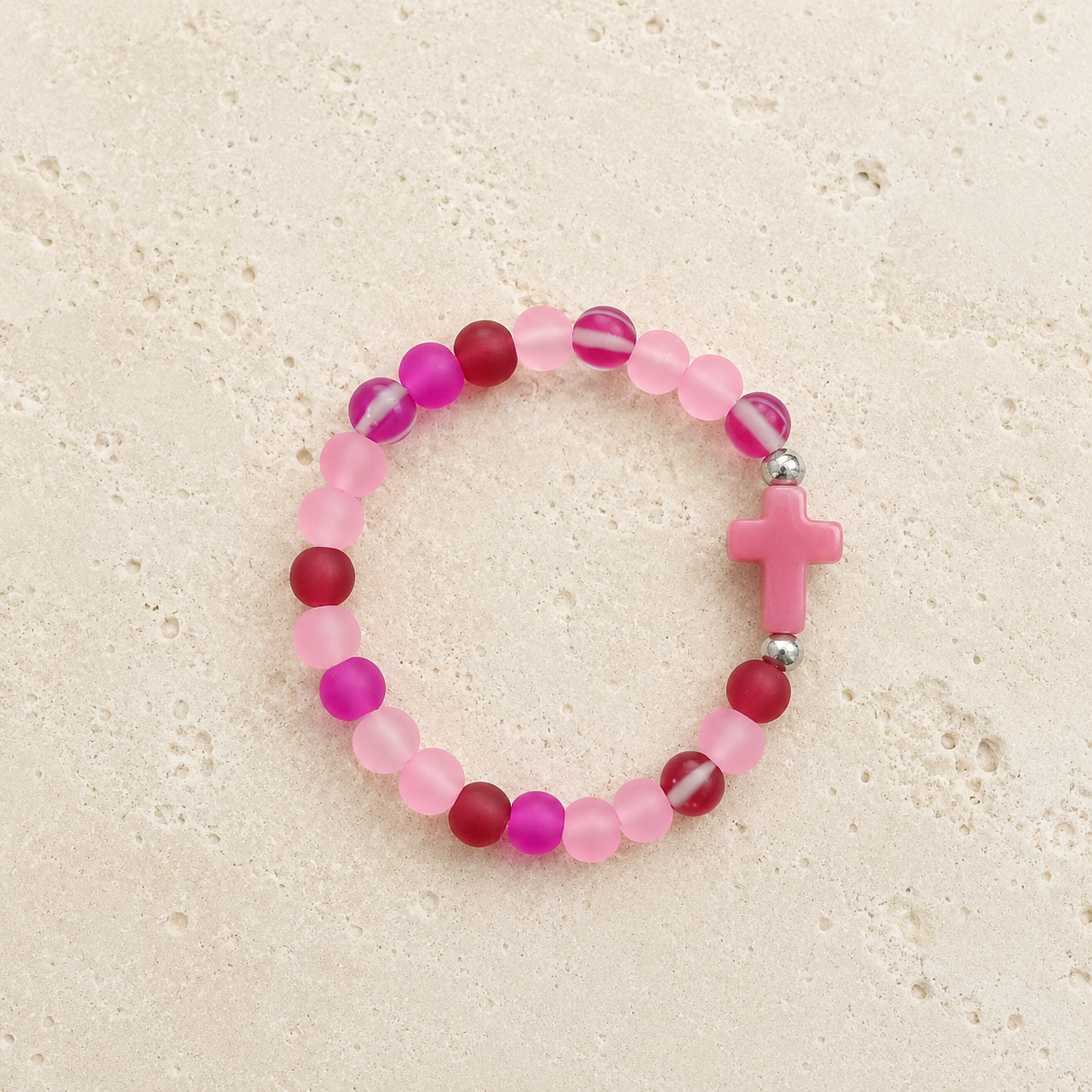 Children’s Cross Beaded Bracelet