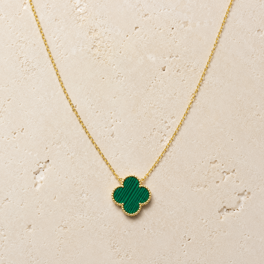 Green Clover Gold Necklace