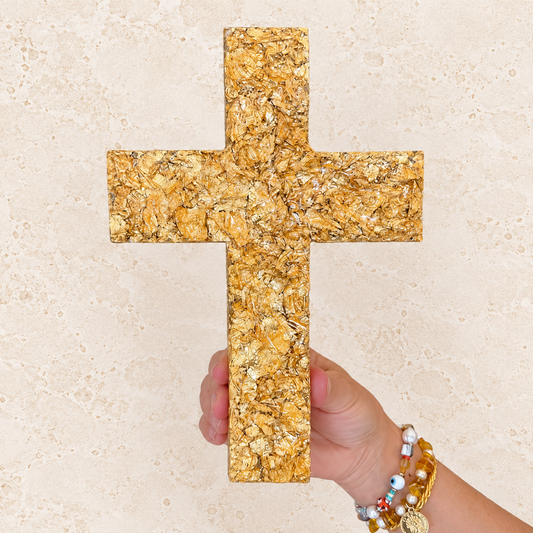 Gold Leaf Wooden Cross