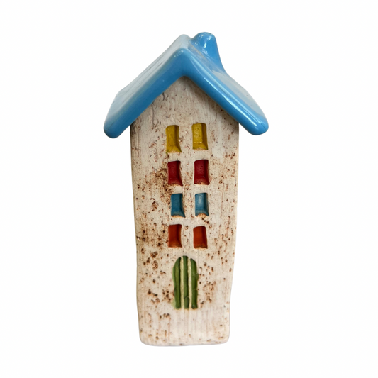 Handmade Ceramic House - Blue