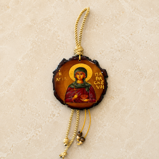 Saint Paraskevi Wooden Icon Ornament