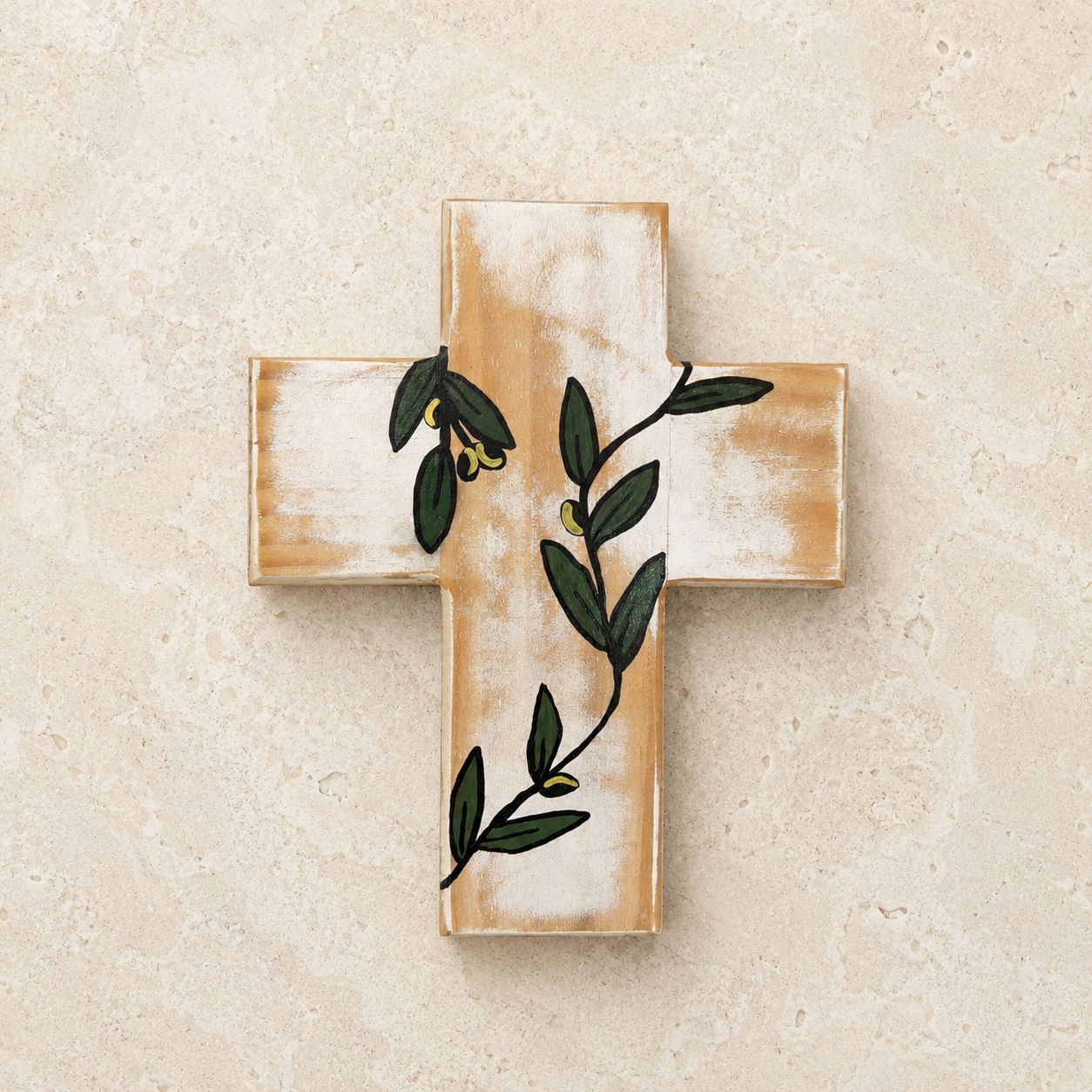 Wooden Olive Cross