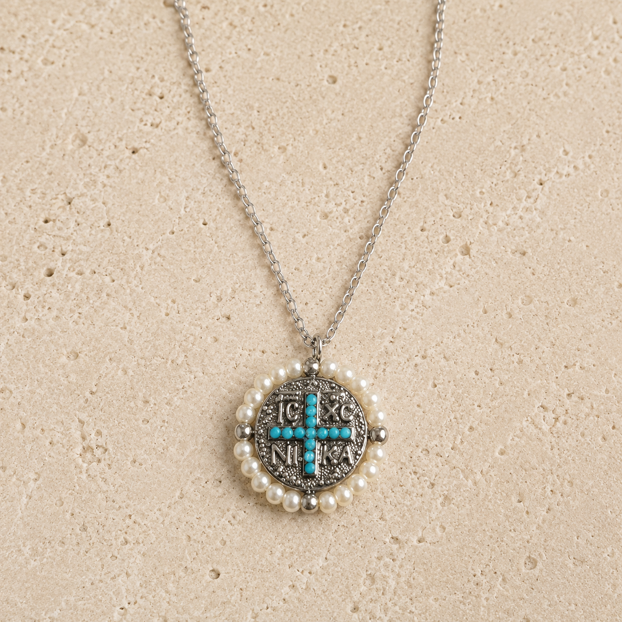 Nika Cross Stainless Steel Necklace