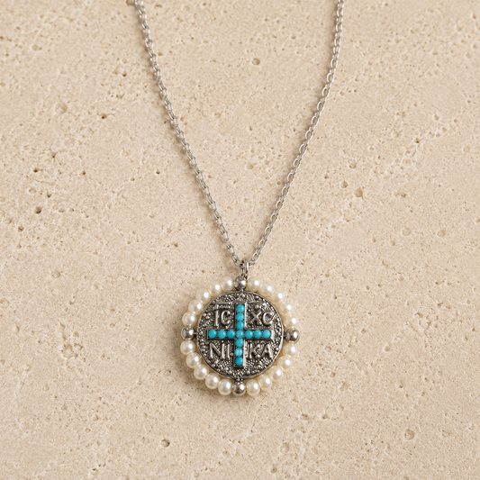 Nika Cross Stainless Steel Necklace