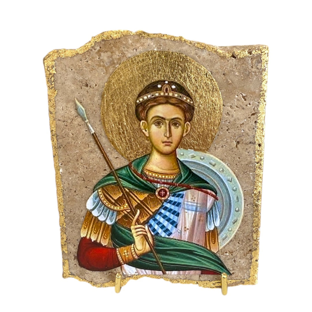 Saint Dimitri Travertine Icon