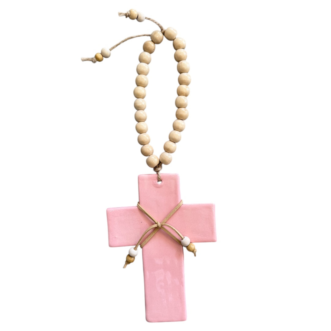 Milos Ceramic Cross Pink