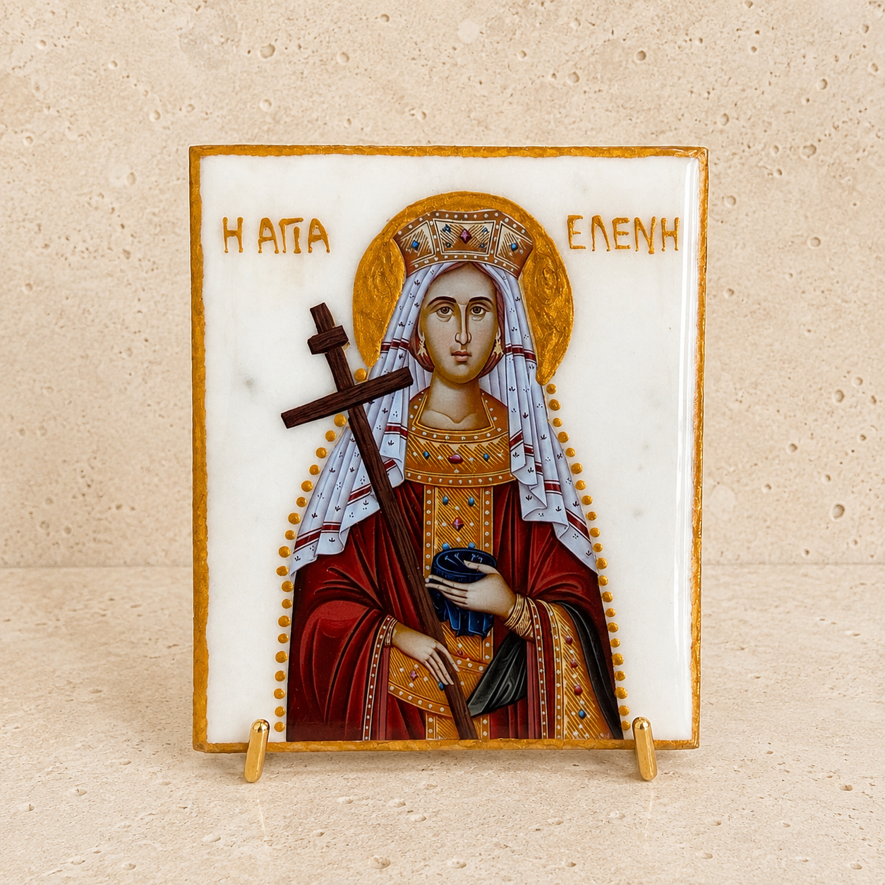Saint Eleni Marble Icon